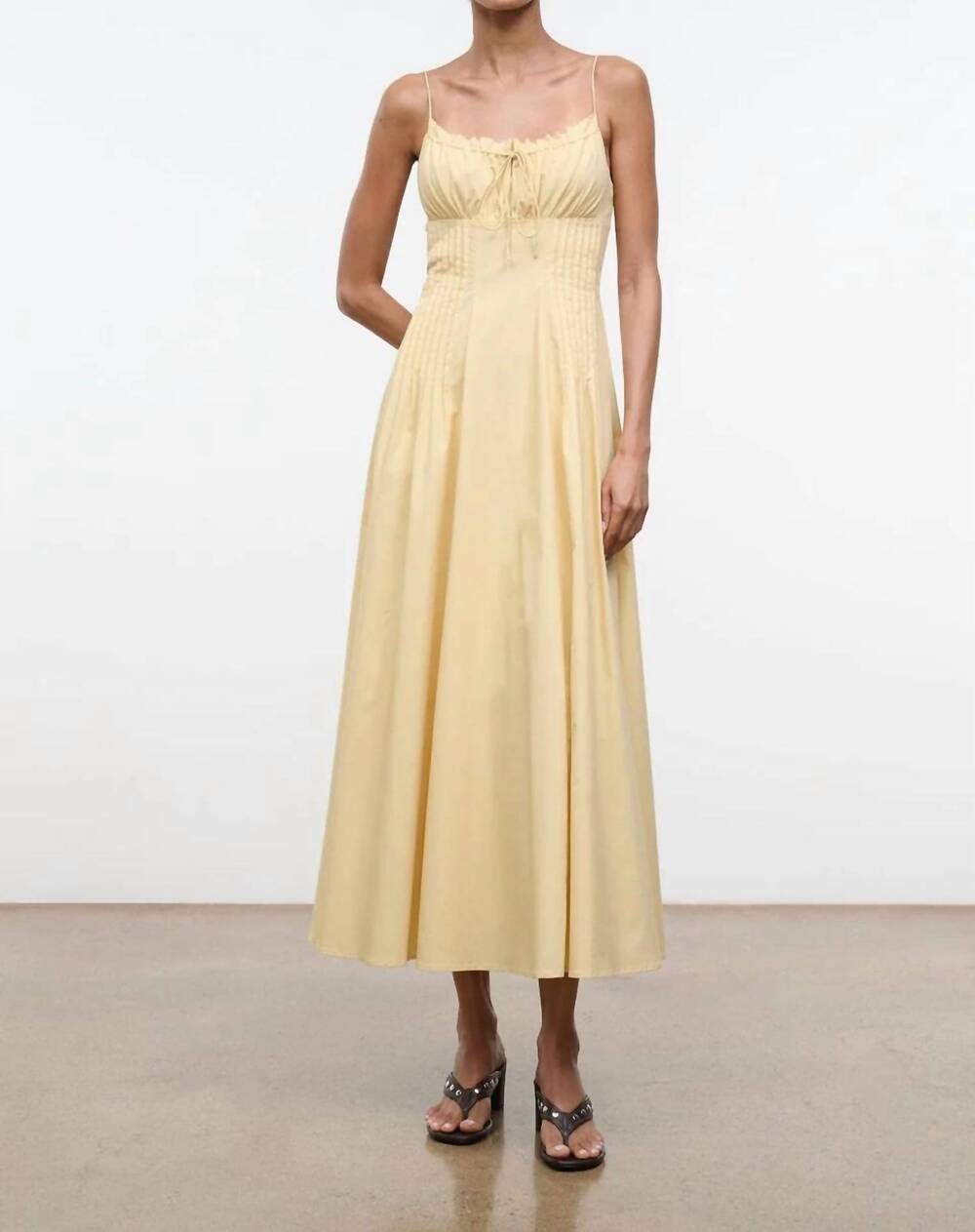 NEW STAUD margi dress in butter